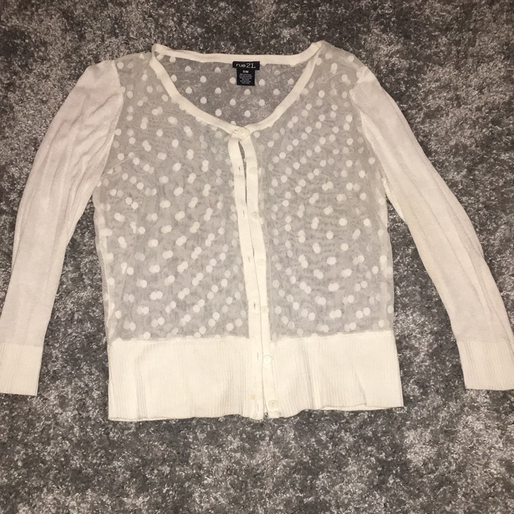 Spring off white sweater
